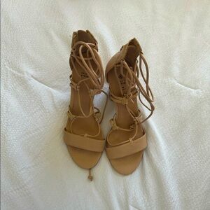 New Lace Up Nude Heels